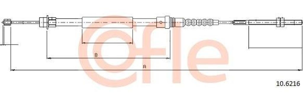 COFLE 10.6216 Seilzug, Handbremse OE 4745P9 kompatibel mit 607