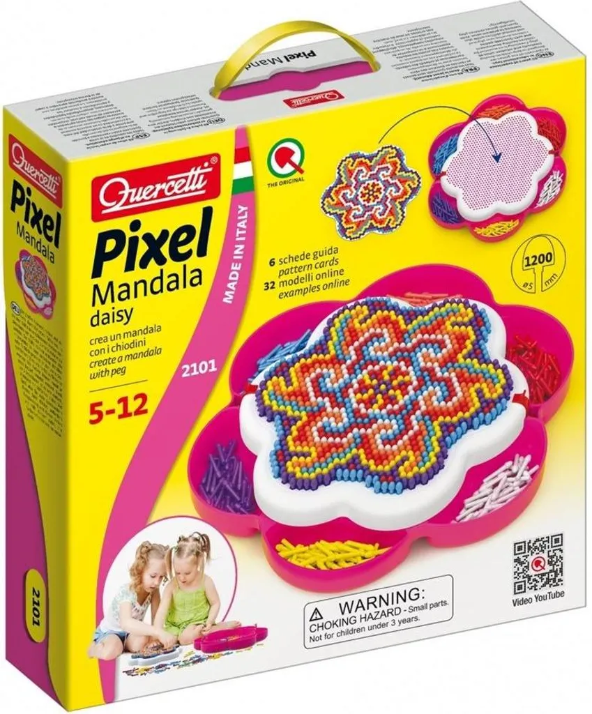 Jeu de Composition Mandala Daisy Quercetti avec Picots Multicolores 5+ - 5