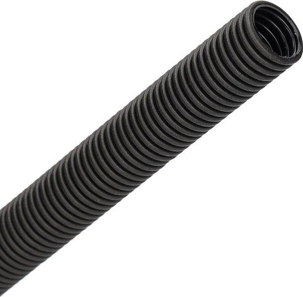 Schwarze flexible Rohrrolle 19mm