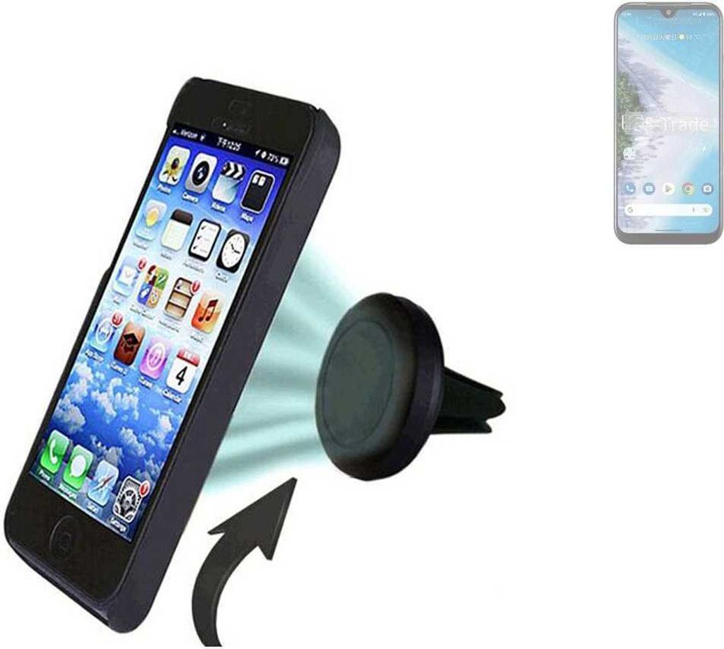 K-S-Trade Kompatibel mit Kyocera Android One S10 Auto Handy Halterung KFZ Halter Lüftungsgitterhalterung Air Vent mount Smartphone Halter