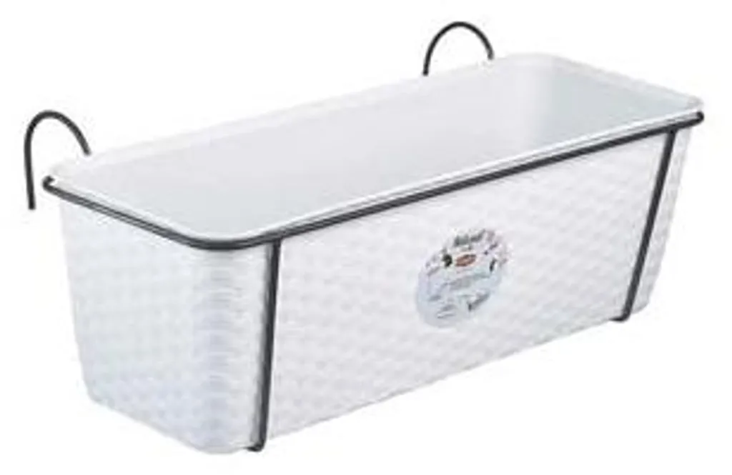 Pot de fleurs de balcon 50cm avec rehausse et réserve d'eau 9,2L