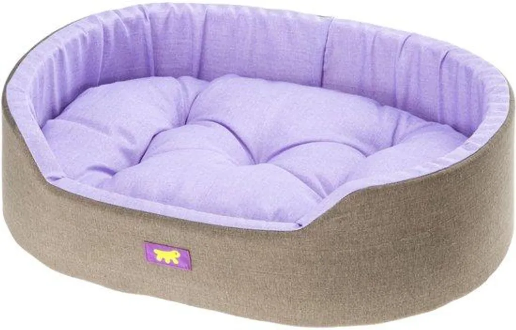 Lit chien lavable 95x60 cm en coton - Fini les mauvaises odeurs violet