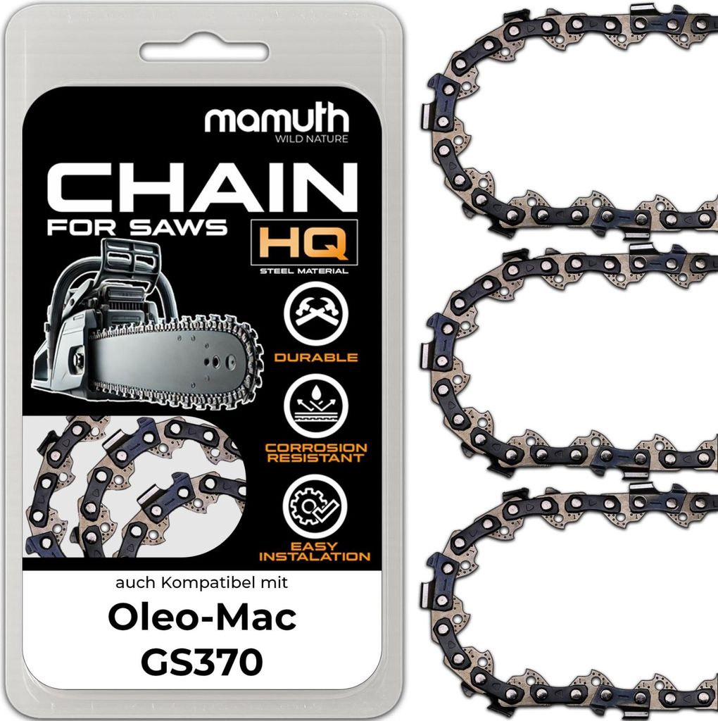 3x řetězová pila 35cm 1,3mm 3/8" 52 TG pro Oleo-Mac GS370 Obrázek produktu 