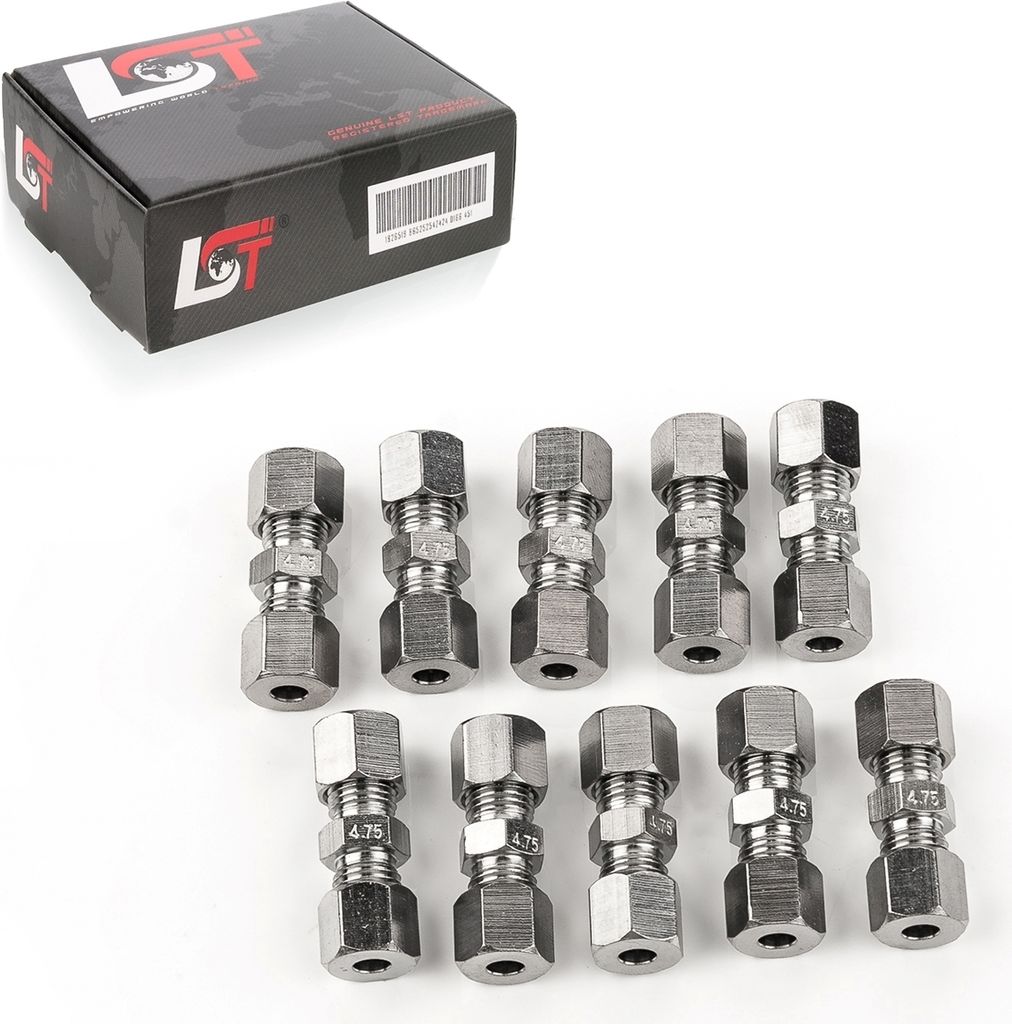 10x Bremsleitungsverbinder 4,75mm ohne zu bördeln für BMW MINI MODELLE