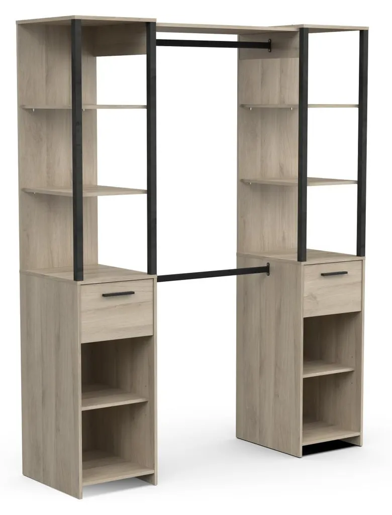 Armoire dressing modulable 2 colonnes et penderie ajustable GARY - 3