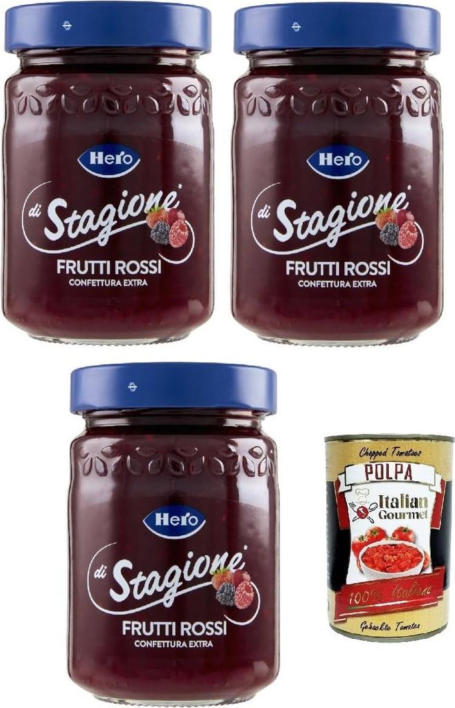 Hero Confettura Frutti Rossi di Stagione, 3x 350g, Saison Rote Früchte, Marmelade und zusätzliche Marmelade mit saisonalen Früchten, hochwertige...