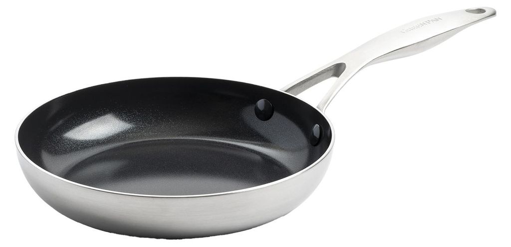 GreenPan Geneva 18cm Bratpfanne Edelstahl langlebig Antihaft backofenfest