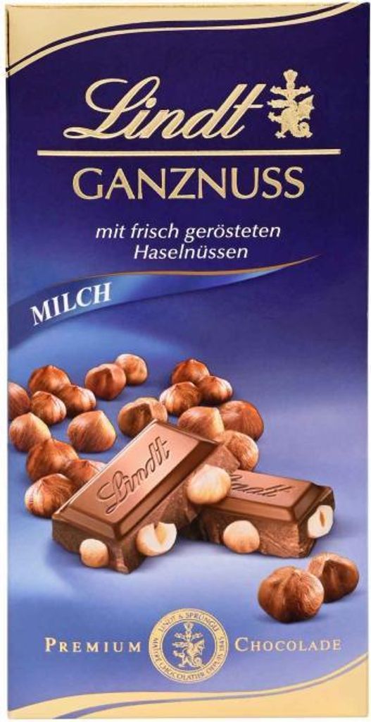 Lindt Ganznuss Vollmilch Tafel 100g Produktbild 