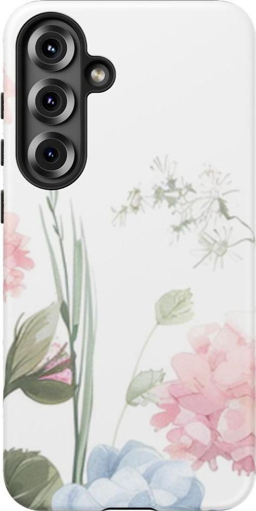 Aquarell-Hortensien in Blau und Rosa – Hülle Kompatibel mit Galaxy S25 Plus