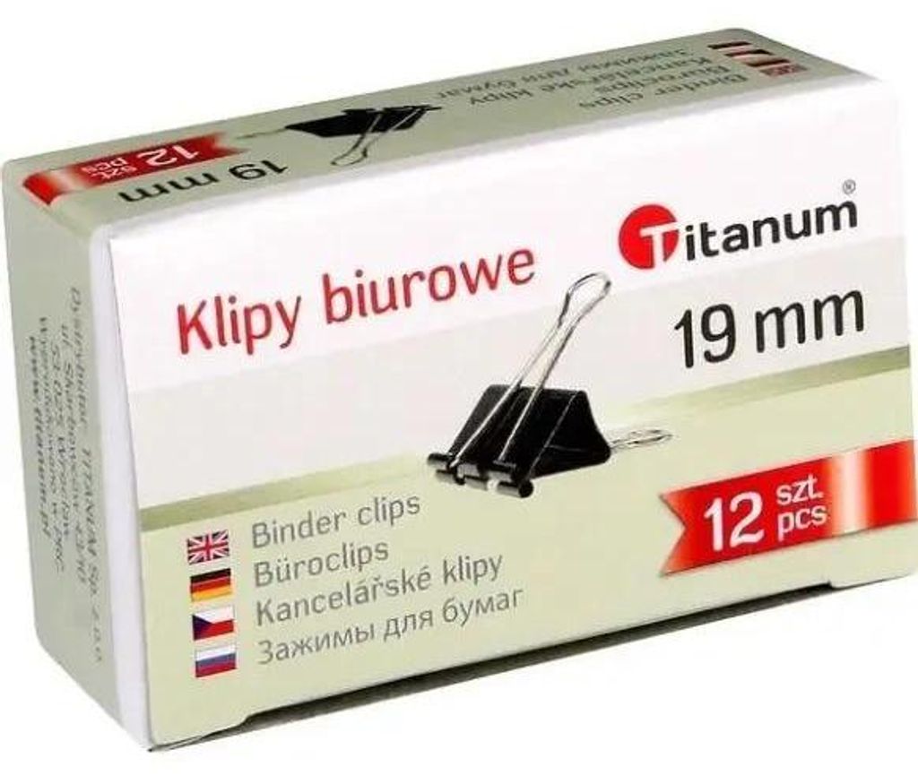 Büroklammern 19 mm, 12 Stück – Titanum Produktbild 