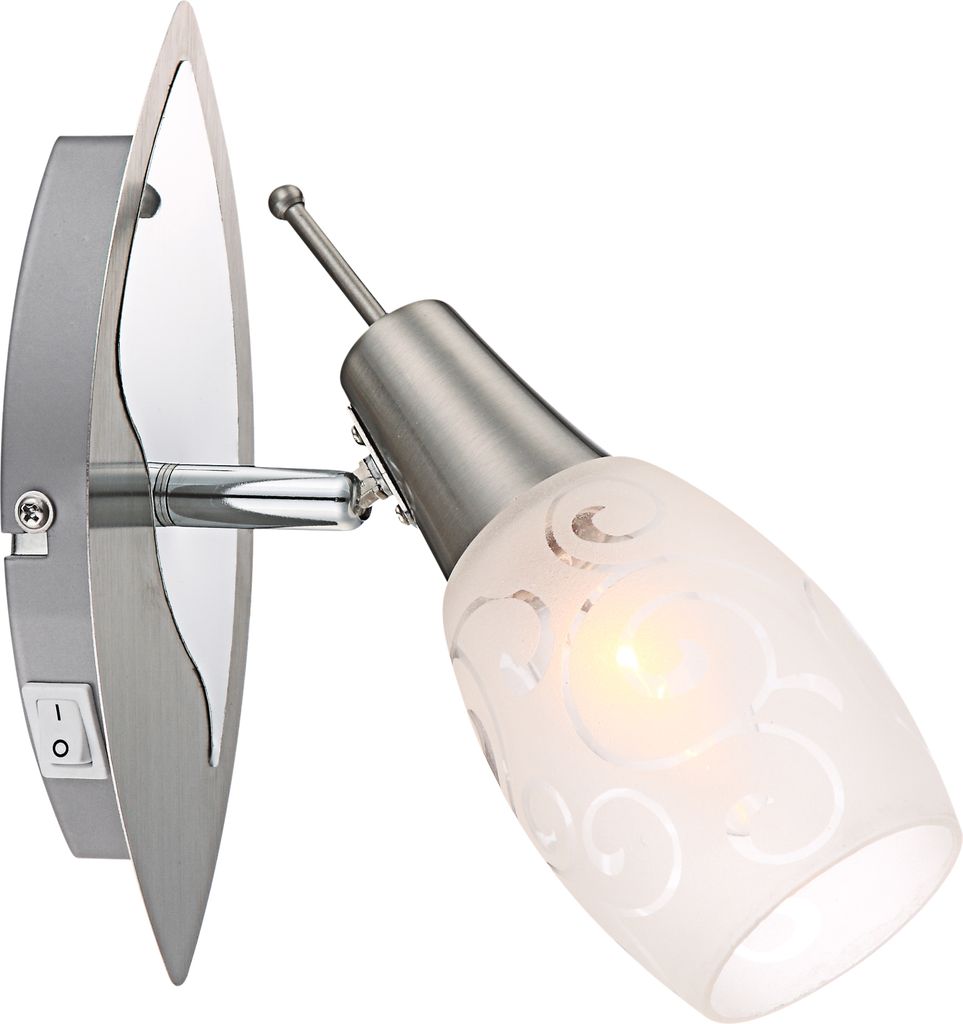 Globo Florita Strahler Chrom Nickel matt, 1xE14; 54984-1