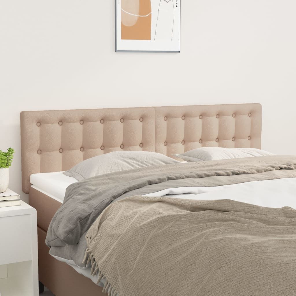 "im Sonderangebot"Kopfteil - modernes Design - fürs Schlafzimmer -e 2 Stk. Cappuccino-Braun 72x5x78/88cm Kunstleder NEU615259 - Kopfteile