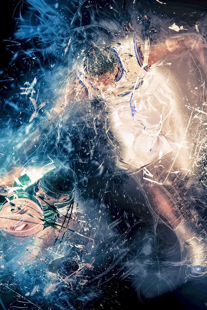 Premium Textil-Leinwand 120x80cm hoch Basketball | Wandbild, HD-Bild auf Keilrahmen, Fertigbild auf hochwertigem Vlies, Leinwanddruck von Peter Roder
