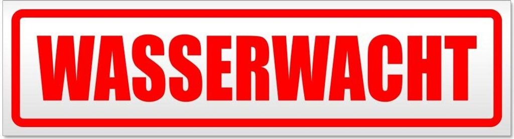 Kiwistar - Autoaufkleber - Rot - 45 x 12 cm - Wasserwacht - Hinweis Aufkleber Sticker für Auto, Kfz, Fahrrad, PKW, LKW