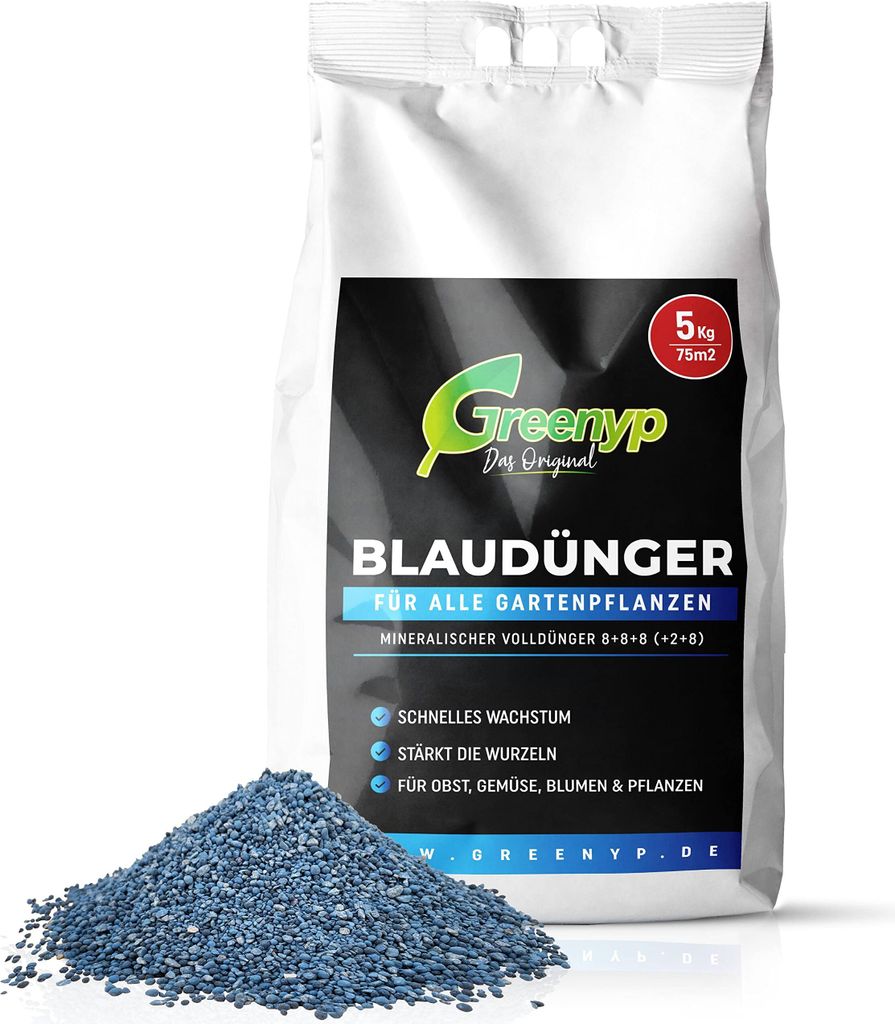 Greenyp Blaudünger NPK Dünger für Pflanzen 5-30kg I Universaldünger Langzeitdünger für Obst, Gemüse, Blumen, Rasen oder Zierpflanzen I Stick...