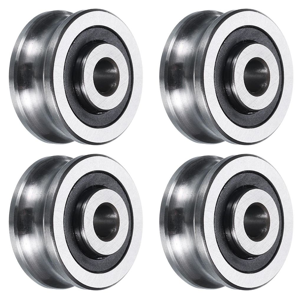 4 Stš¹ck Kugellager SG20 U-Nut-Fš¹hrungslager 6x24x11mm U-Nut-Rollenrad (GCr15) Chromstahl-Lager fš¹r Umlenkrollen