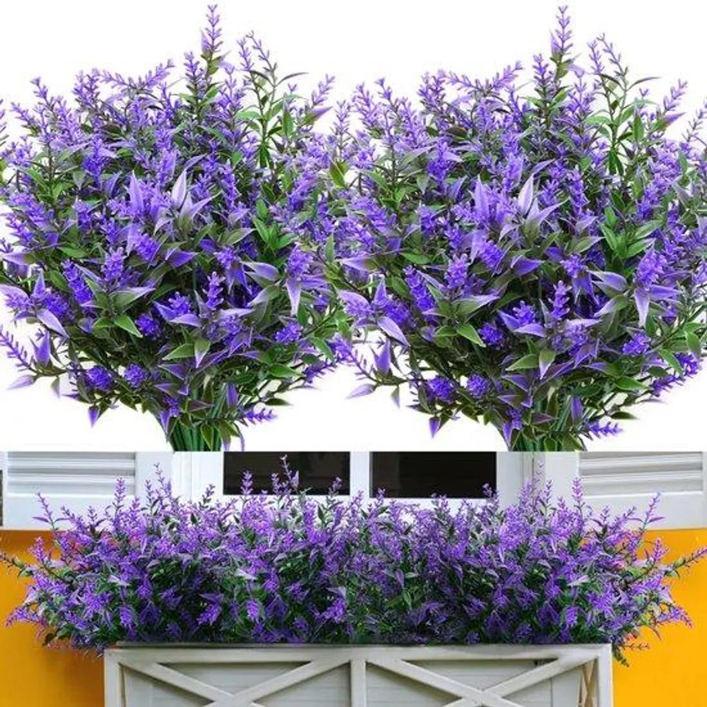 Fleurs de lavande artificielles violettes lot de 12 déco jardin maison