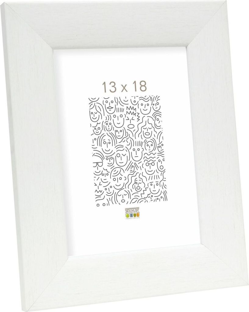 Deknudt Holzrahmen S53G weiß 40x60 cm abfallendes Profil 3,8 cm