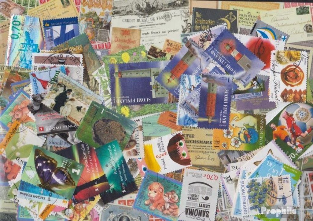 Briefmarken Finnland 100 verschiedene Marken