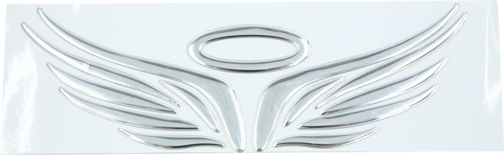 Universeller silberfarbener Engelsflš¹gel-Muster-Autoaufkleber, 3D-reflektierender Aufkleber
