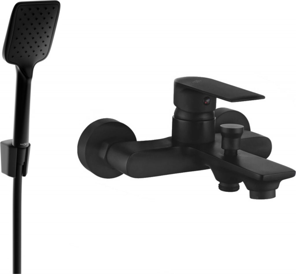 Mexen Royo R62 Wannenbatterie mit Brausegarnitur, Schwarz - 7223R62-70