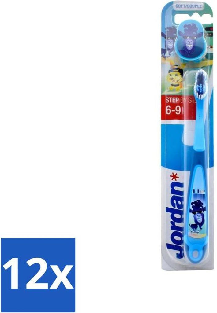 Jordan Zahnbürste Step 3 (6-9 Jahre) - Vorteilspack - 12 Stücke