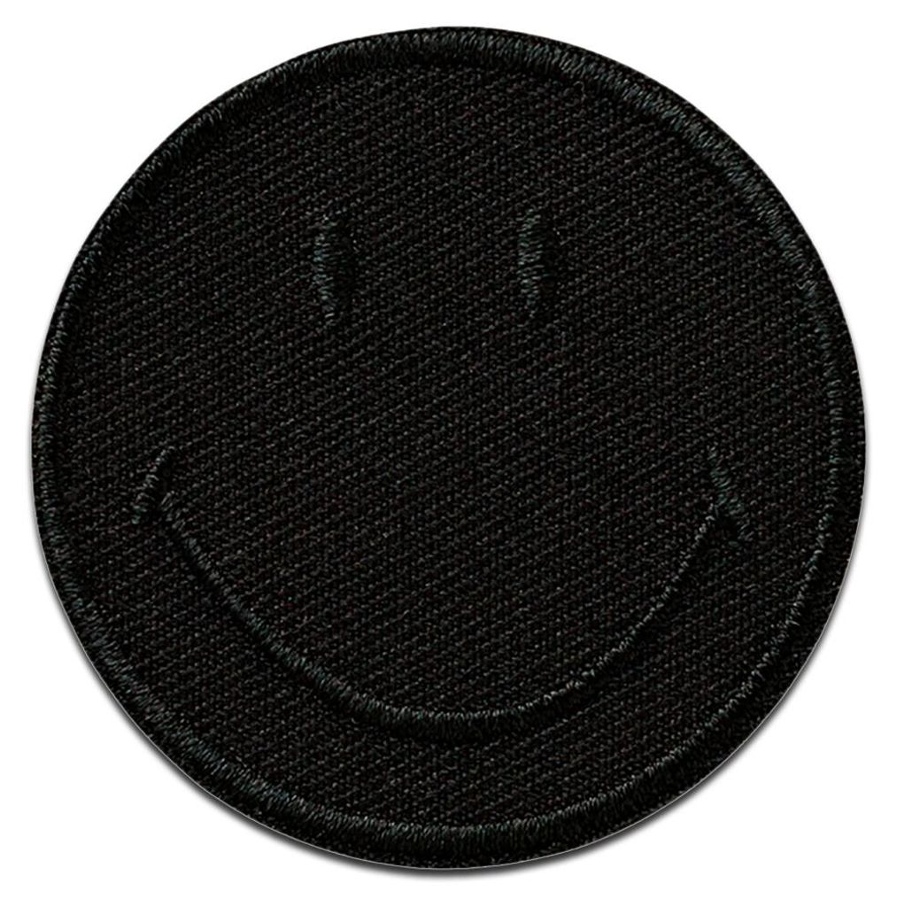 Mono Quick Smiley © Black - nášivka, nažehľovačka, Obrázok produktu 