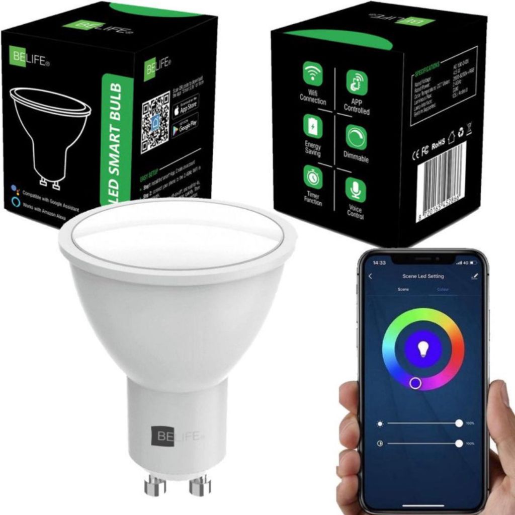 LED WiFi Leuchtmittel RGB CCT Lampe dimmbar Smart Birne GU10 Alexa Google 5,5W