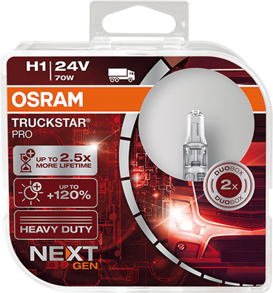 2 Stück OSRAM TRUCKSTAR PRO Next Generation 24V Lampen Produktbild 