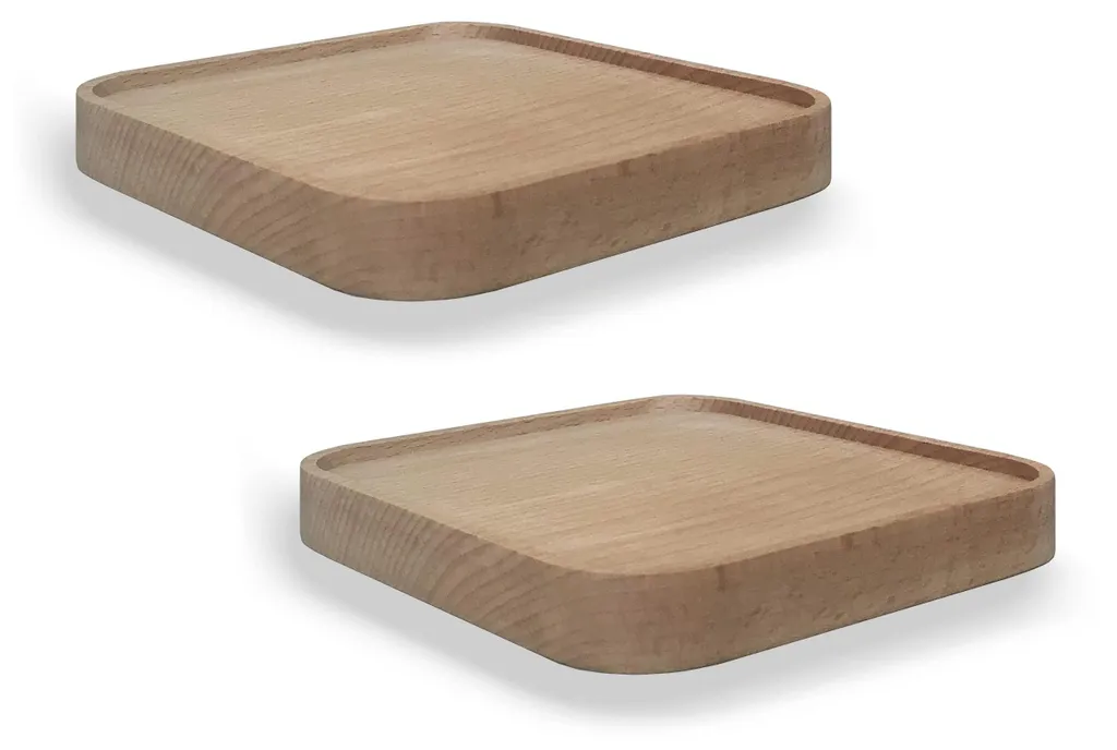 Étagère suspendue en bois pour plantes et petite déco, pack de 2