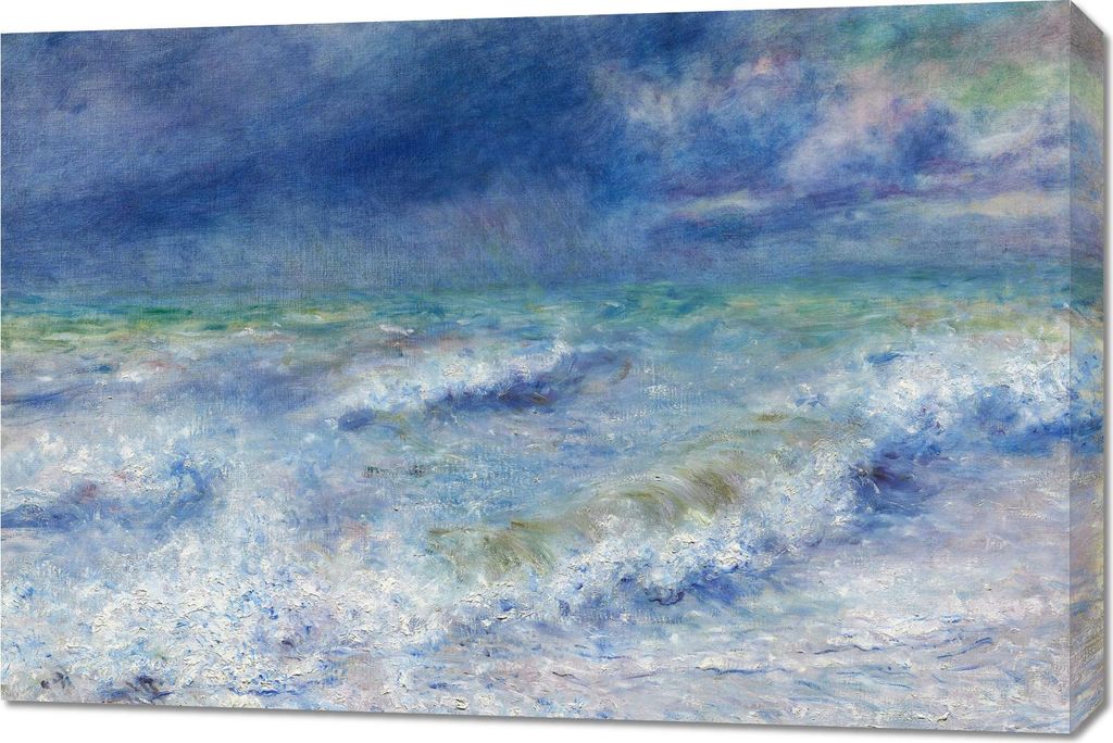 Bild 90x60cm Seascape, Pierre-Auguste Renoir Vintage für das Wohnzimmer