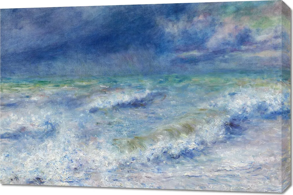 Toile imprimée 90x60 cm Renoir Seascape, décoration murale de salon