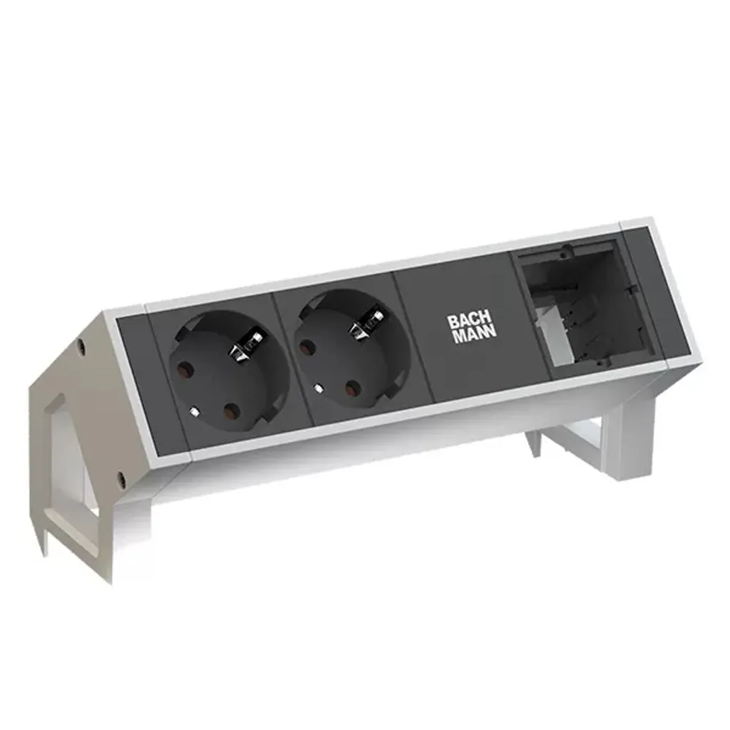 Solution Connectique Bureau BACHMANN DESK 3 Prises Fixation 10 cm - 9