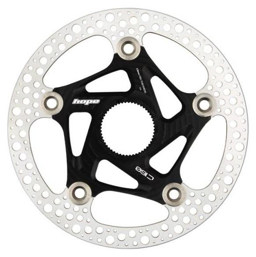 Hope RX Centrelock Floating Bremsscheibe 140 mm - schwarz, Rennrad Gravel, zw...