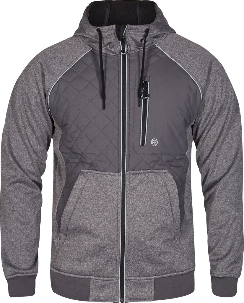 F. Engel X-treme Softshelljacke mit Kapuze, Anthrazit Grau, Gr. M