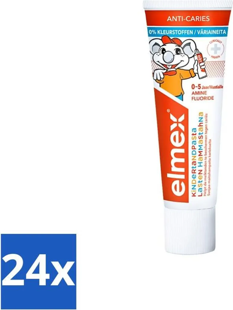 Stock 24x Elmex Dentifricio Gel Bambini 0-5 Anni 75ml | Prezzo Ingrosso