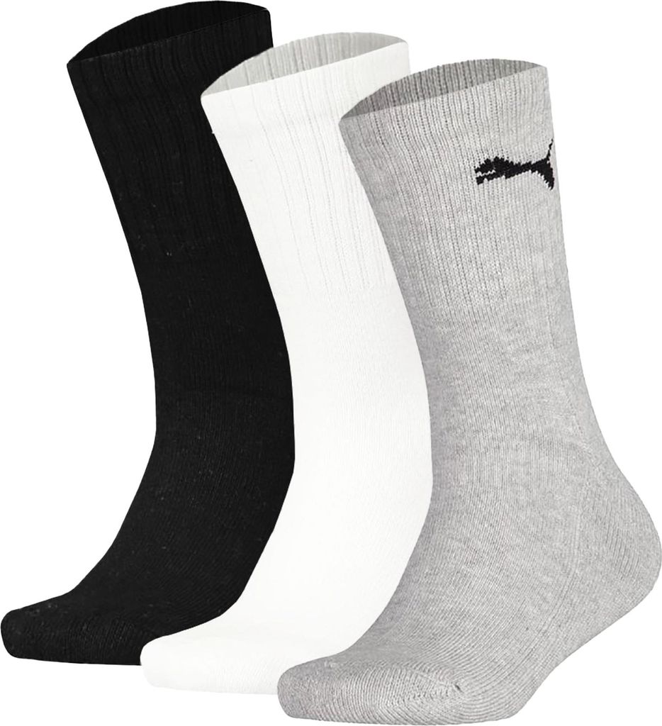 PUMA KIDS CREW SOCK 3P Grey/white/black Grey/white/black 35-38