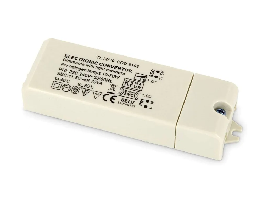 Convertisseur Électronique 12V Dimmable de 10W à 70W pour Spots G4 MR16