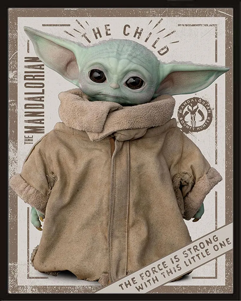 Offerta Star Wars: Mini Poster Grogu Incorniciato Shinsuke® - Qualità Top