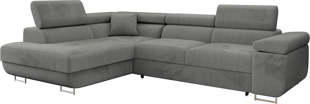 MIRJAN24 Ecksofa Torezio, Stilvoll Eckcouch mit Bettkasten und Schlaffunktion, Moderne Schlafsofa (Manila 16, Seite: Links)