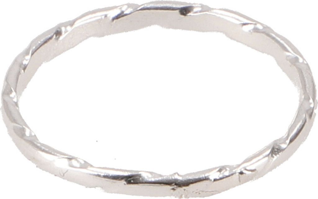 Schmaler Gegliederter Silberring, Silber-Farben, SterlingSilber, Ringgröße: 57 (18,1 mm)