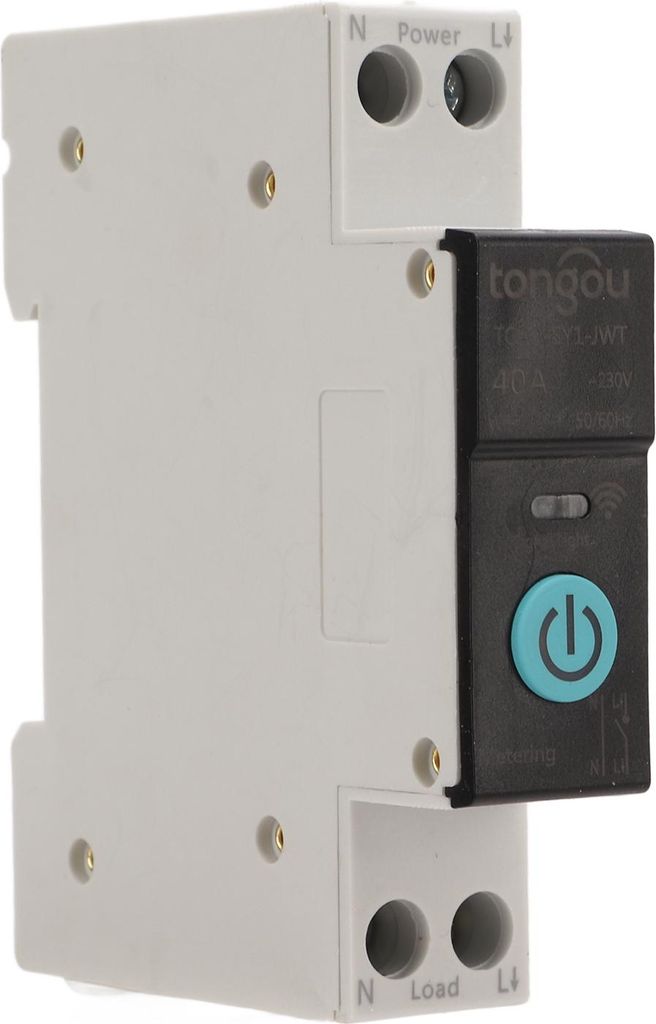 DIN-Schienen-Leistungsschalter, intelligenter WLAN-Schalter, Fernsteuerung per Mobiltelefon, 3 Zeitmodi für Haushaltsgeräte, 40 A