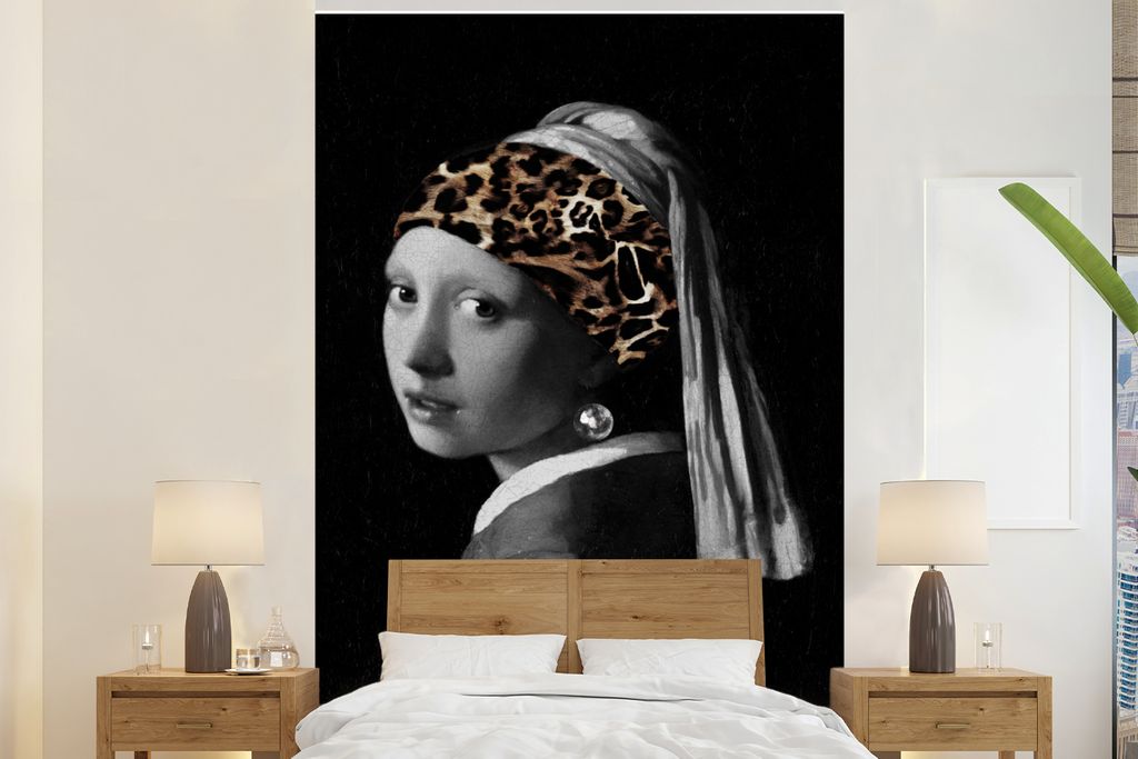 MuchoWow Fototapete für Wohnzimmer oder Schlafzimmer Wandtapete Vinyl Motivtapete Das Mädchen mit dem Perlenohrring - Johannes Vermeer - Panthe...