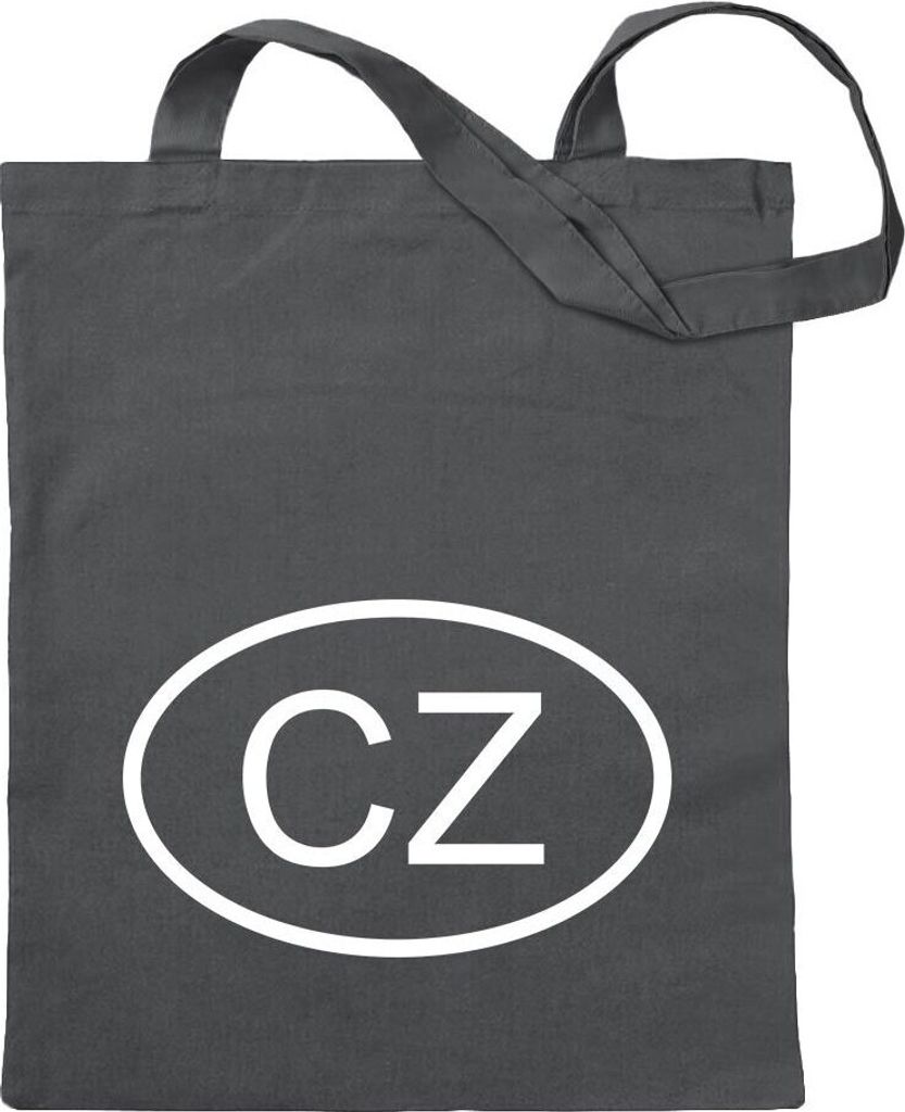 Kiwistar - Baumwolltasche - stahlgrau - Tschechien CZ - Tragetasche Stoffbeutel Umhängetasche Langer Henkel