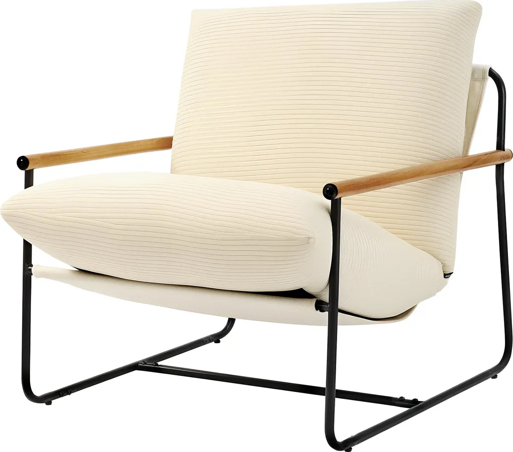 Fauteuil de relaxation Beige Chaise rembourrée confortable Salon Chambre