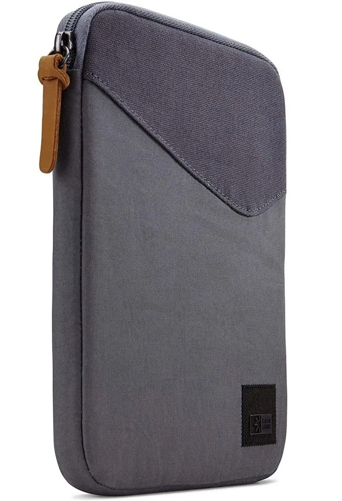 LoDo Sleeve Grigio Grafite per Tablet 8" - Custodia in Tela e Vera Pelle