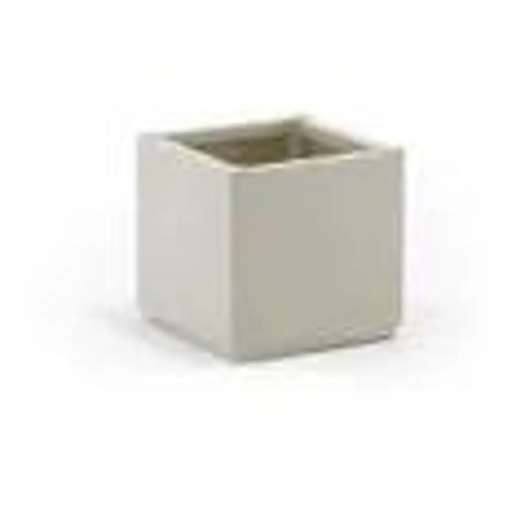 Pot de fleurs pour terrasse et balcon Ethica carré 38L craie 36x36 cm