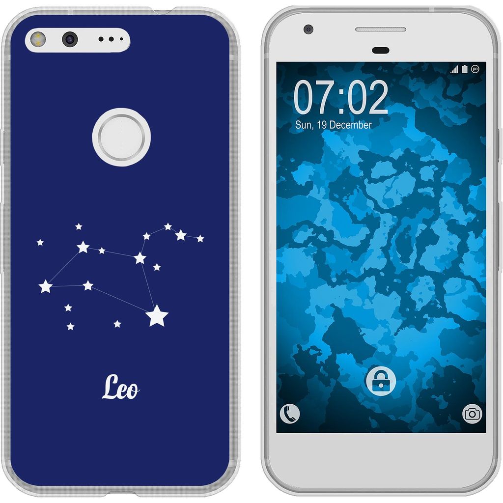PhoneNatic Case kompatibel mit Google Pixel Silikon-Hülle SternzeichenLeo M4