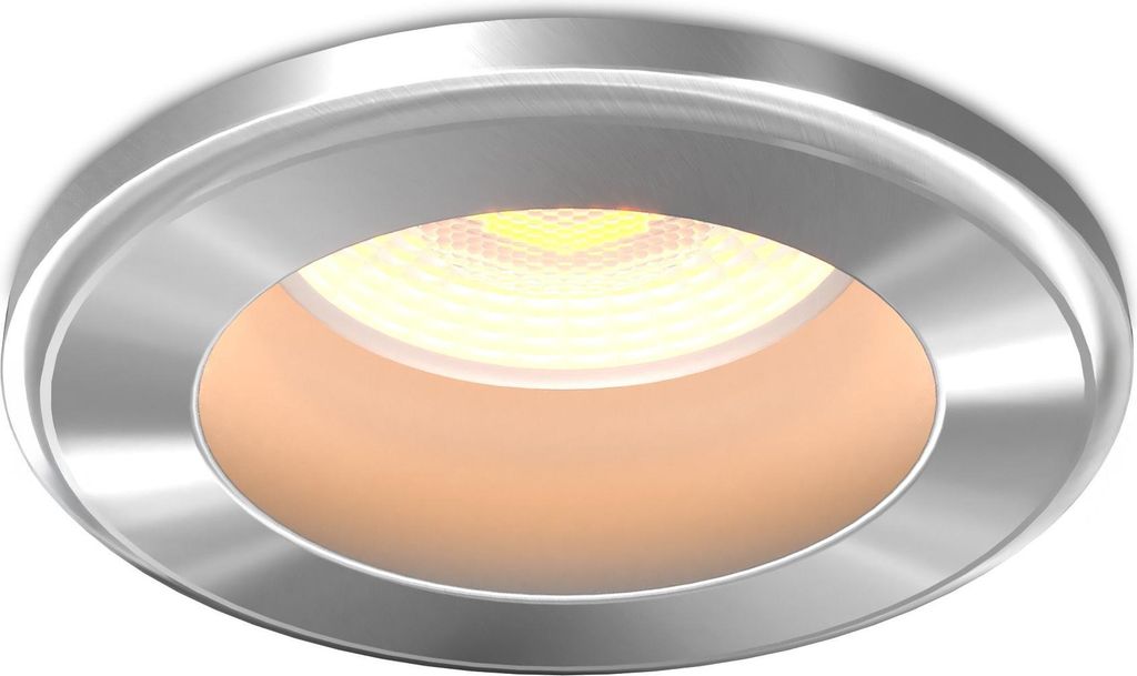 Ledvion - LED Einbaustrahler, Nickel, 4W, CCT 2200K-4000K, Ø55mm, Edelstahl, IP65, Dimmbar