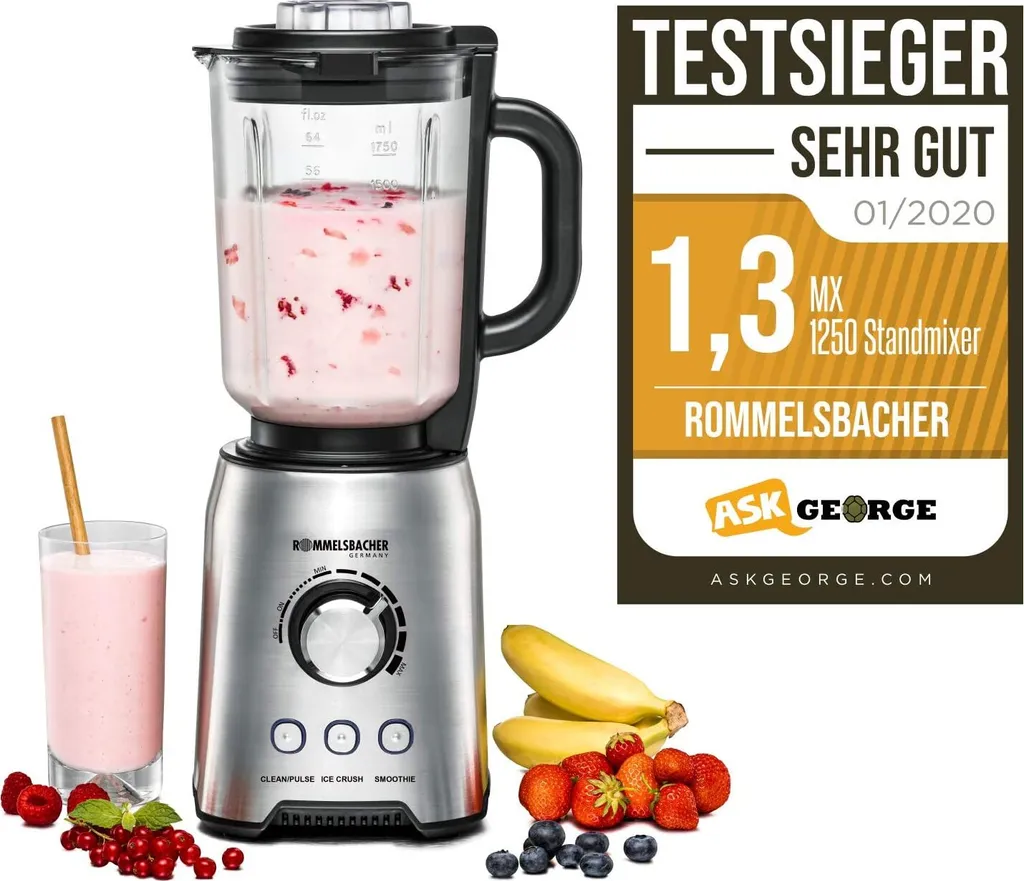 Réalisez vos smoothies et soupes maison avec le Rommelsbacher MX 1250 Inox